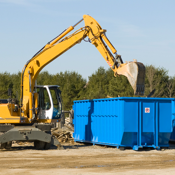 are there any restrictions on where a residential dumpster can be placed in Bentonville OH